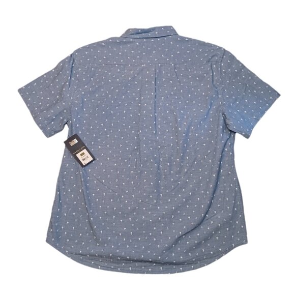 U.S. Polo Assn. Mens XL Button Down Shirt Blue Short Sleeve Woven EZ-Wicking - Picture 6 of 6